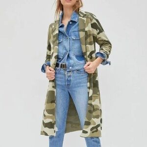 MAEVE by Anthropologie Kieran Camo Knit Long Cardigan Duster Sweater S